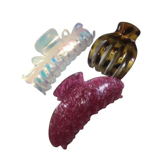 Hair Barrette Clip Combs Acrylic Large Messy Bun - Picture 2 of 11